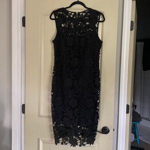 Calvin Klein Black Floral Lace Dress